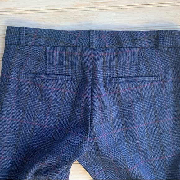 Banana Republic Navy Plaid “Ryan” Trousers – Size 4 - Picture 8 of 9